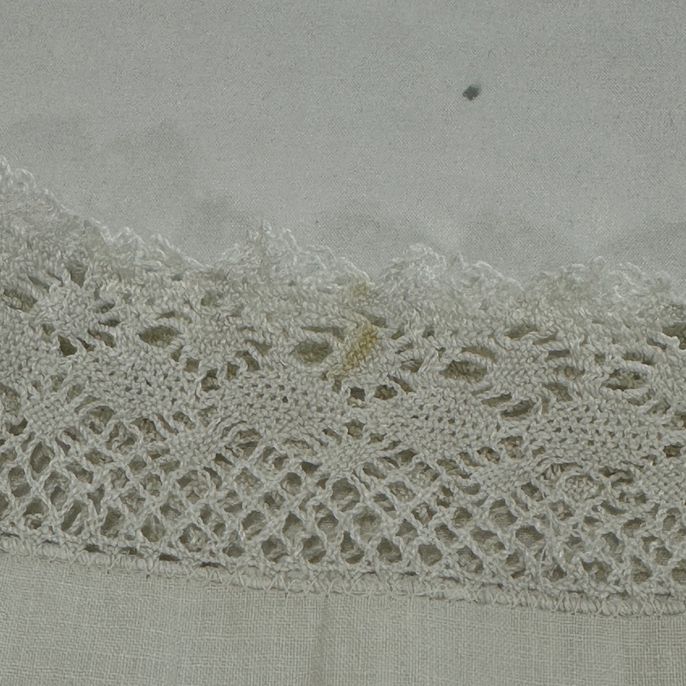 Vintage Crochet Lace Table Runner 52x17 White Openwork - Picture 4 of 7